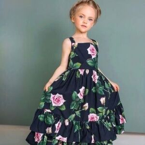 Dolce $ Gabbana Kids Girls Sleeveless Tiered Dress